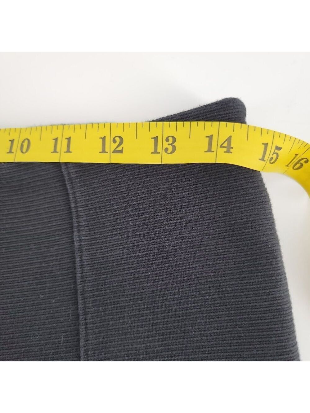 Ann Taylor Ribbed Ponte Knit Pants Black Side Zip Button Cuff Detail Size 4 - Picture 13 of 13